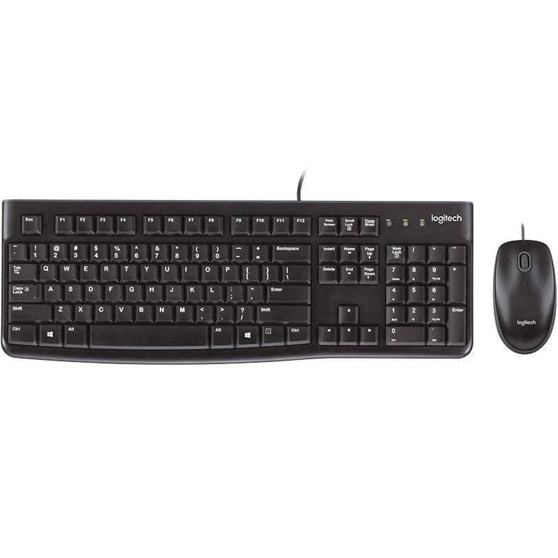 LOGITECH MK120 Keyboard Mouse combo featuring a sleek design and ergonomic layout.