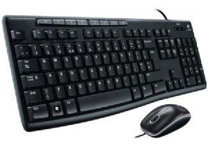 LOGITECH MK200 Media Keyboard and Mouse Combo featuring a full-size keyboard with low-profile keys and a high-definition optical mouse.