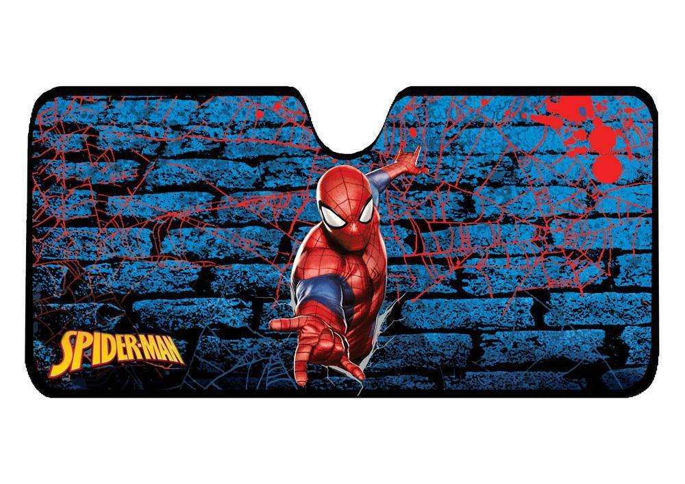 Marvel Avengers Spider-Man Sun Shade, 150cm x 70cm, featuring vibrant Spider-Man design for car protection.