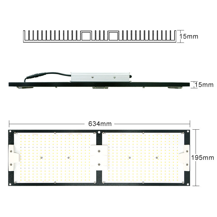 MasonBrite StealthGrow 240W Full Spectrum LED grow light designed for 4x2 grow tents, showcasing its waterproof and efficient features.