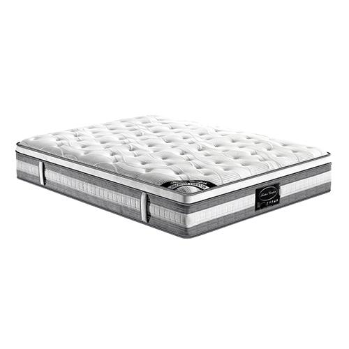 Euro Top Queen Size Mattress with Pocket Springs and Knitted Fabric, showcasing its luxurious design and plush comfort.