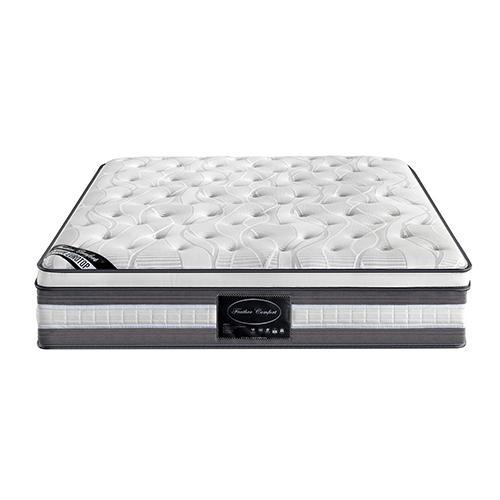 Euro Top Queen Size Mattress with Pocket Springs and Knitted Fabric, showcasing its luxurious design and plush comfort.