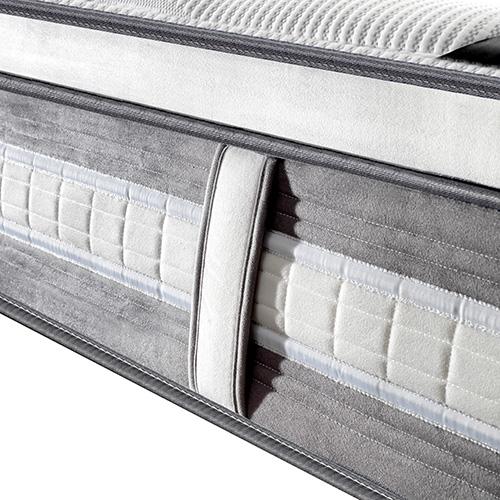 Euro Top Queen Size Mattress with Pocket Springs and Knitted Fabric, showcasing its luxurious design and plush comfort.