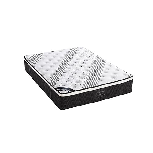 Euro Top Queen Size Pocket Spring Coil Mattress with soft Belgium knitted fabric and natural latex layer, showcasing its medium firmness and breathable design.