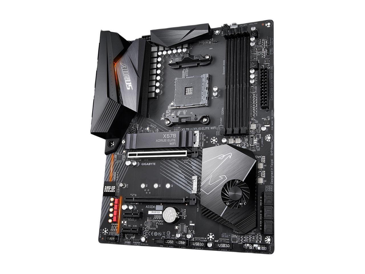 GIGABYTE X570 AORUS ELITE WIFI R motherboard with advanced features and connectivity options.