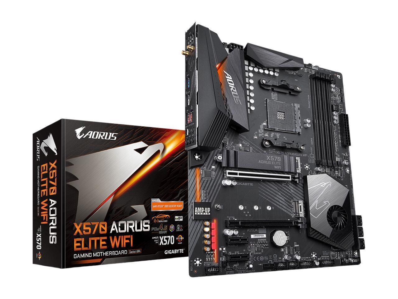 GIGABYTE X570 AORUS ELITE WIFI R motherboard with advanced features and connectivity options.