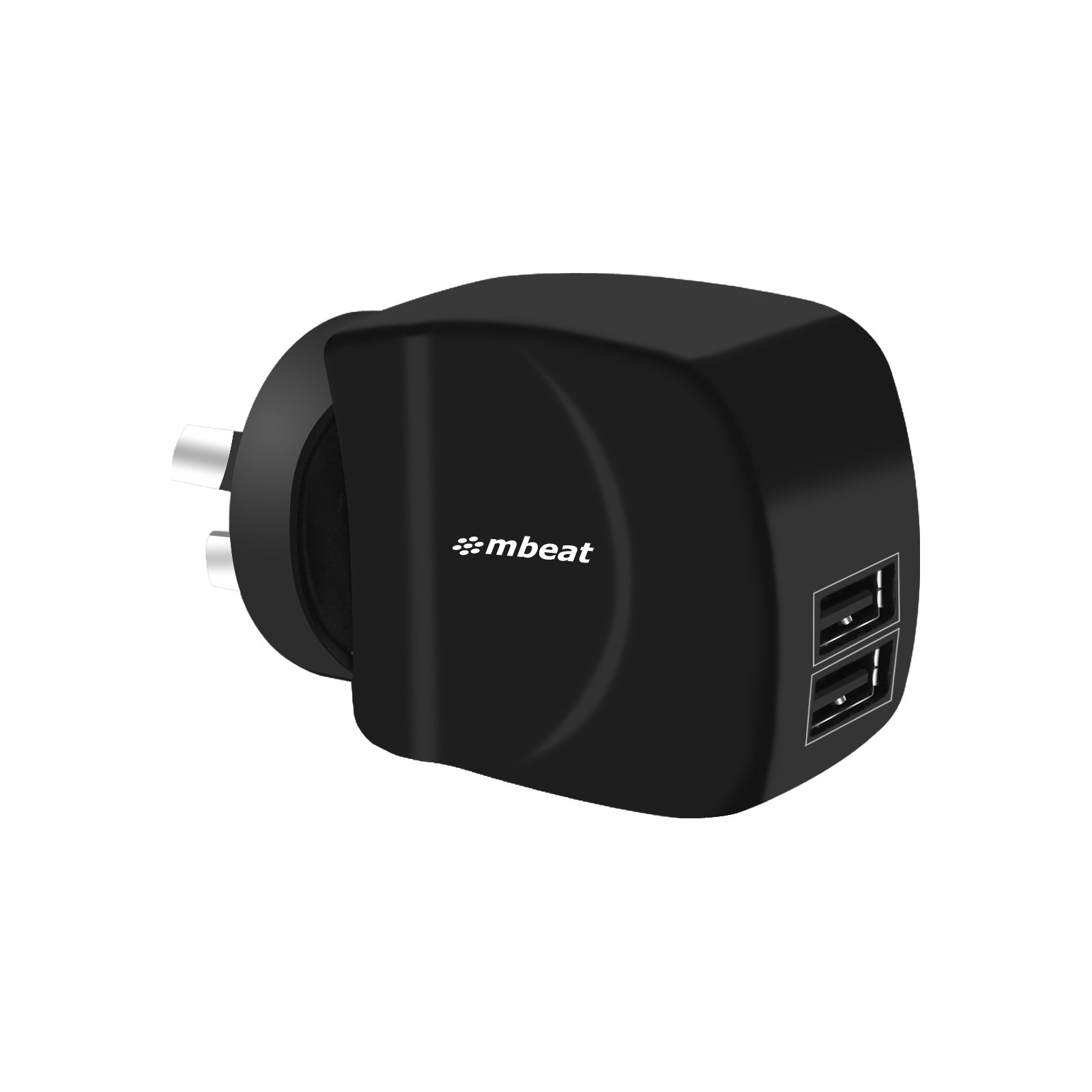 mbeat® Gorilla Power Duo 3.4A Dual USB Ports Smart Charger with two USB ports and compact design.