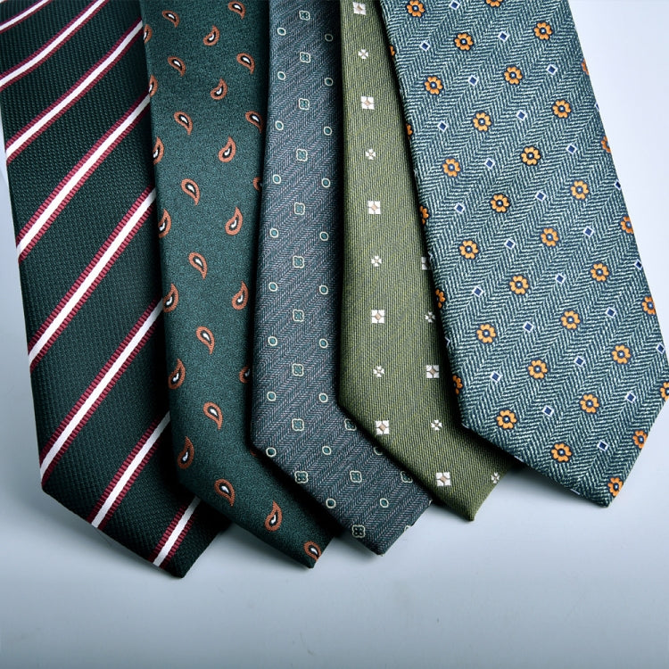 Men's formal casual business floral tie made of polyester silk, featuring a jacquard design, available in various colors.