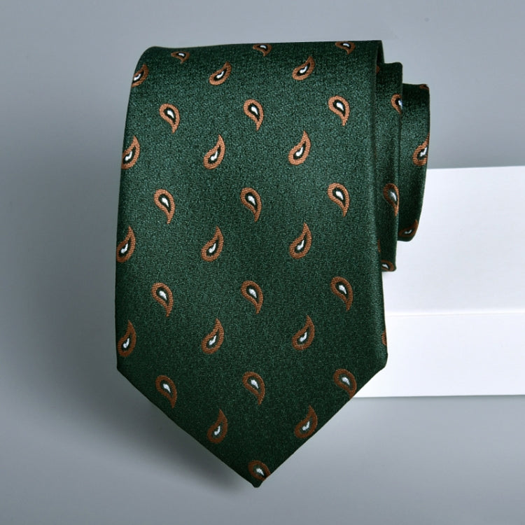 Men's formal floral tie made of polyester silk, featuring jacquard design, suitable for business and casual occasions.