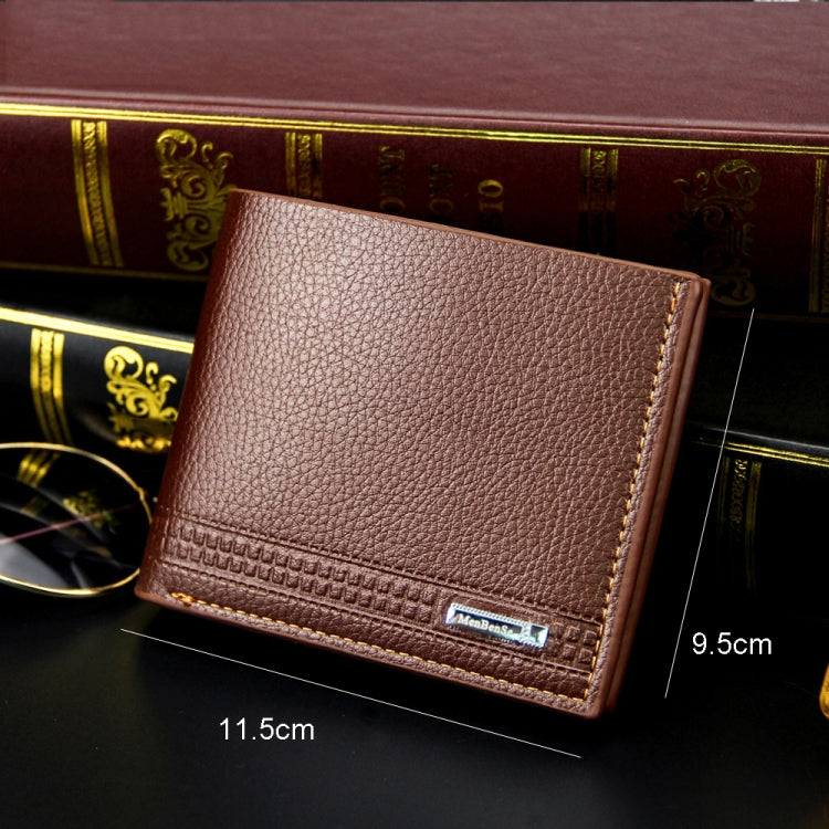 MenBense Men Wallet in PU leather, featuring a large capacity, zipper compartment, and stylish design.