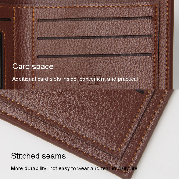 MenBense Men Wallet in PU leather, featuring a large capacity, zipper compartment, and stylish design.