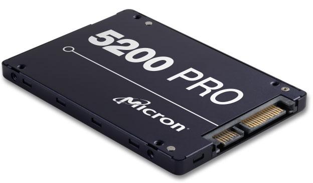 Micron 5200 Pro 1.92TB SSD showcasing its sleek design and 2.5-inch form factor, ideal for enterprise storage solutions.