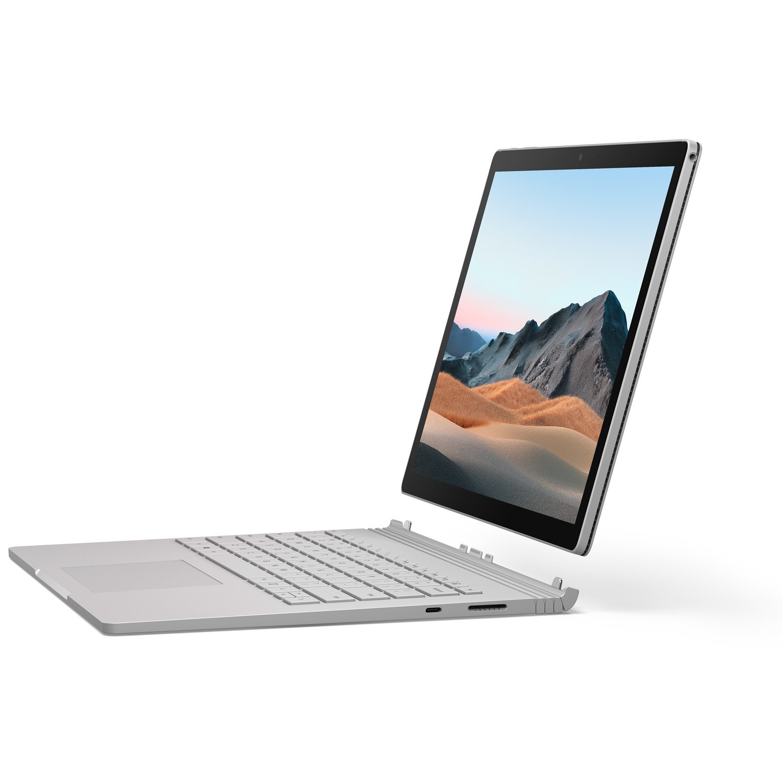 Microsoft Surface Book 3 15-inch laptop with Intel i7 processor, 16GB RAM, and 256GB SSD, showcasing its sleek design and high-resolution display.