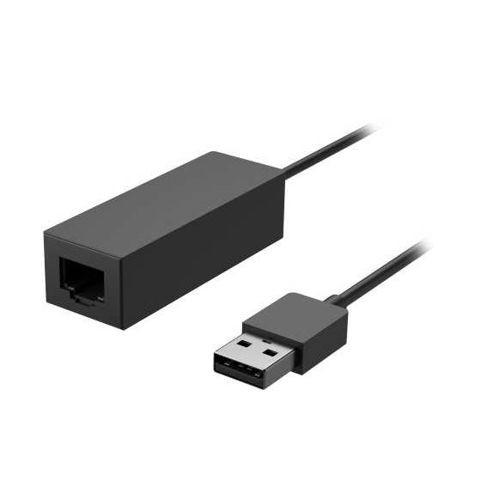 Microsoft USB to Ethernet adapter designed for Surface Pro, featuring a compact and portable design for reliable wired internet connectivity.