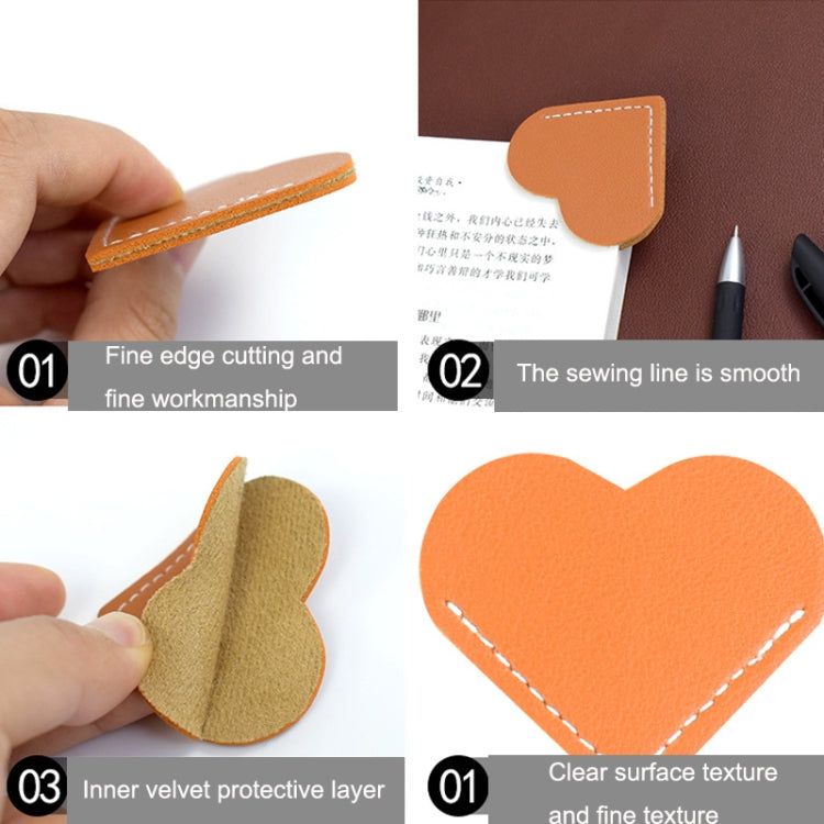 Mini Business Student Library notebook in heart shape, made of PU leather with a velvet inner layer, perfect for notes.