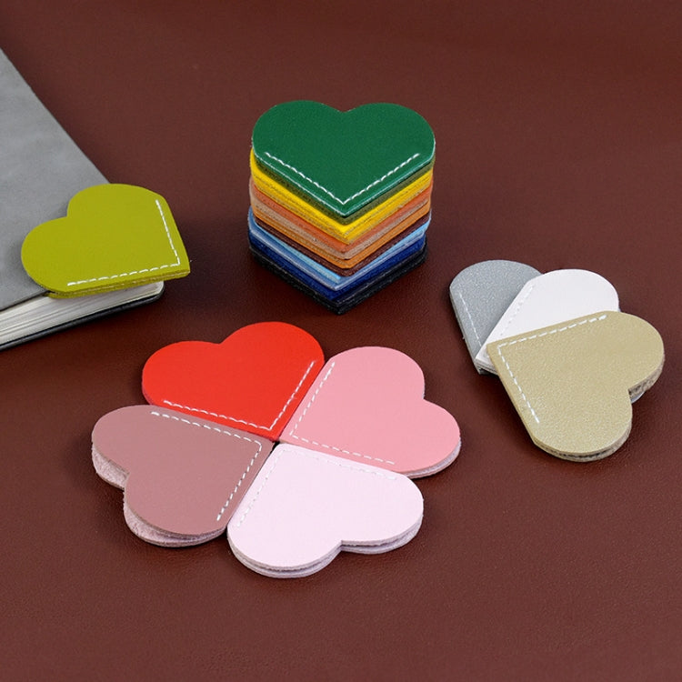 Mini Business Student Library notebook in heart shape, made of PU leather with a velvet inner layer, perfect for notes.