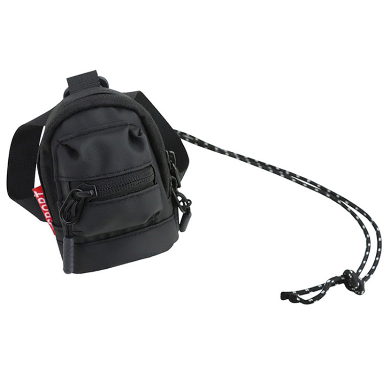 Mini Neck Coin Small Backpack in oxford cloth, designed for men and women, featuring a long shoulder strap and compact size for easy carrying.