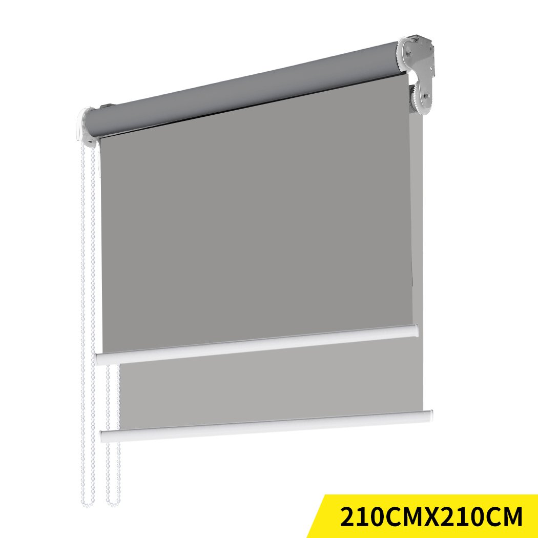 Modern Day/Night Double Roller Blinds in elegant design, showcasing dual layer functionality and secure fixing for child safety.