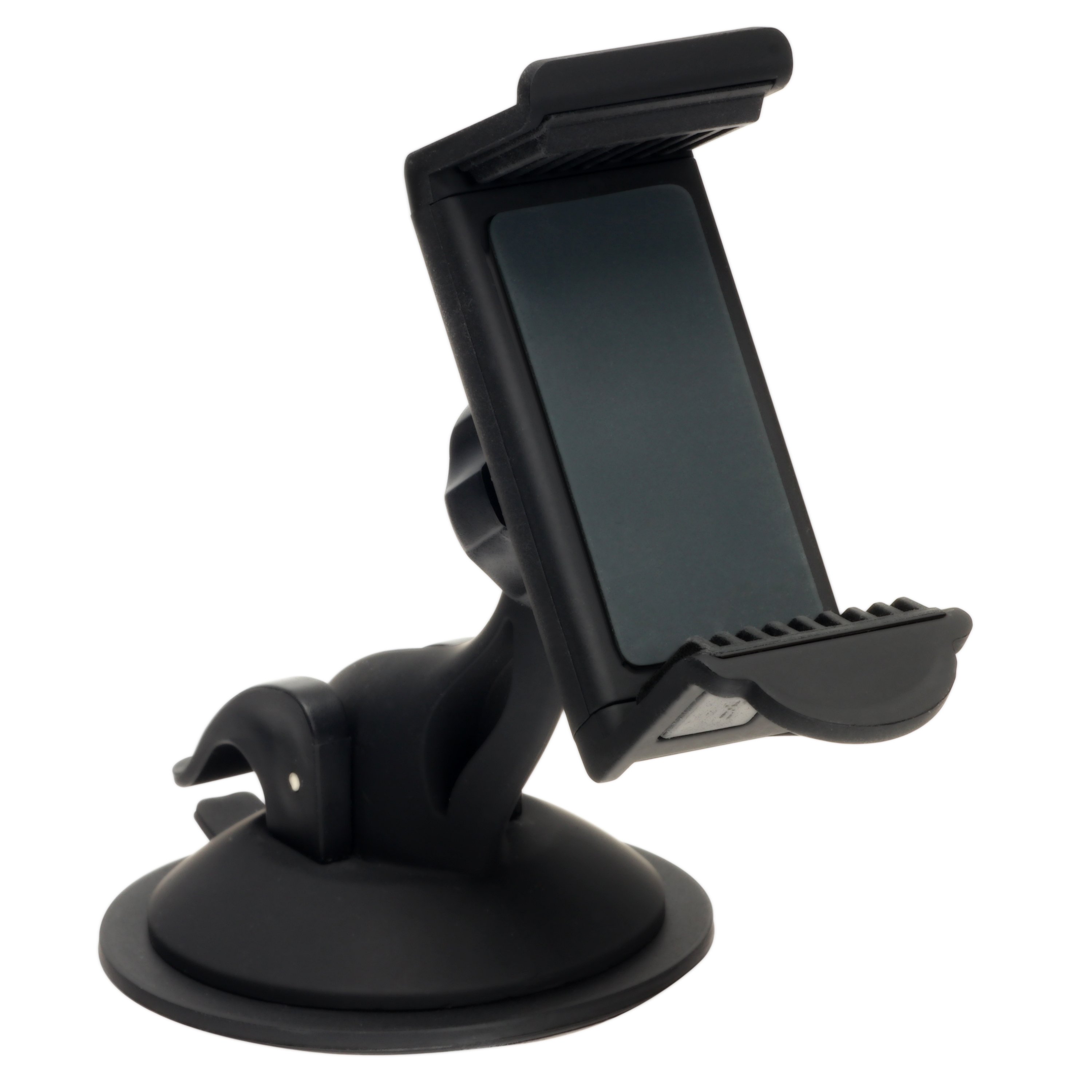 MOKI AutoGrip Suction Mount securely holding a smartphone in a car vent, showcasing its sleek design and functionality.