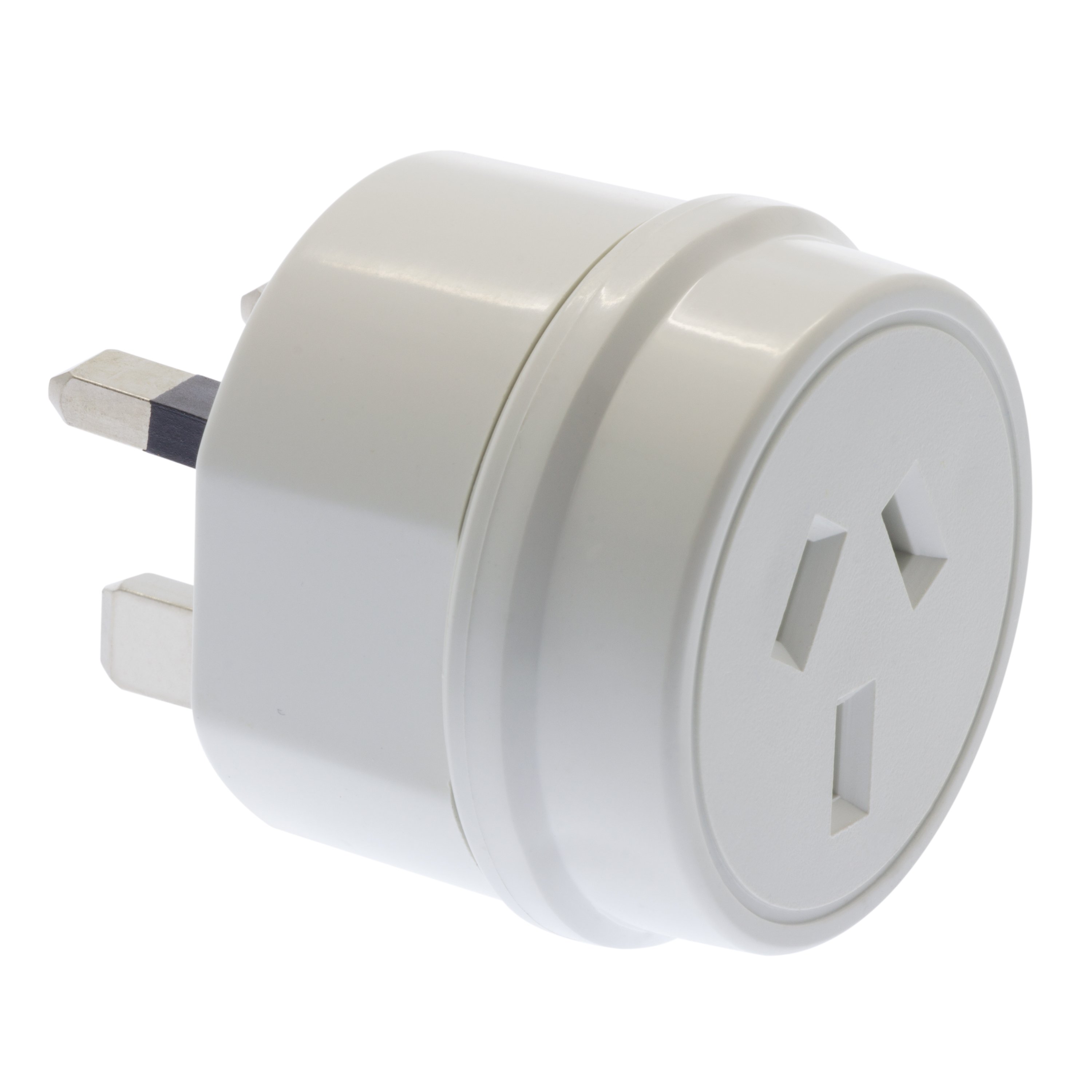 MOKI Travel Adaptors for UK featuring a UK plug and AUS socket, ideal for international travel.