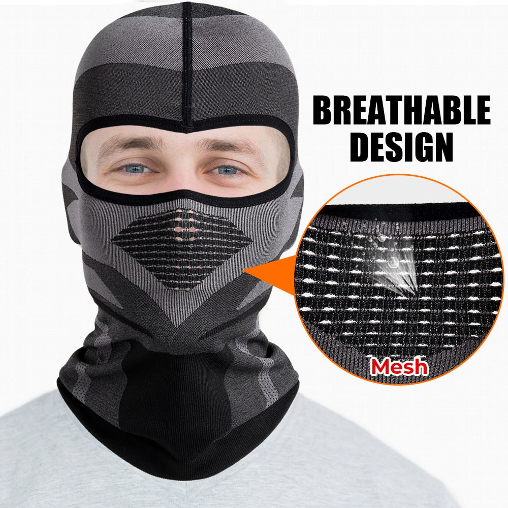 Motorcycle Balaclava Full Face Mask in various colors, designed for breathability and wind protection during outdoor activities.