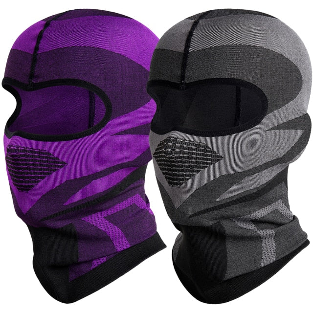 Motorcycle Balaclava Full Face Mask in various colors, designed for breathability and wind protection during outdoor activities.