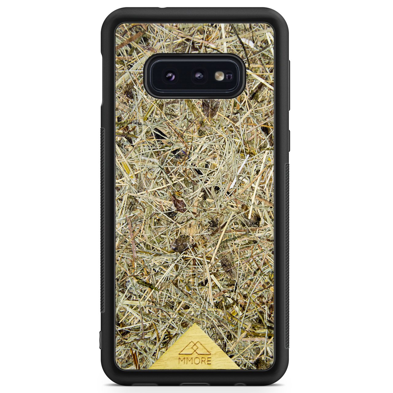 Mountain Stone Phone Case showcasing unique natural texture and sparkly grey color, held in hand against a natural backdrop.