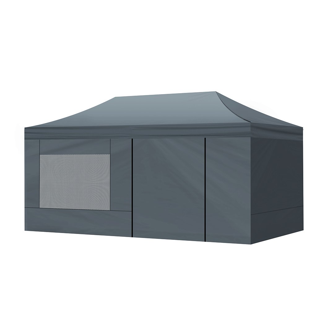 Mountview Gazebo Tent 3x6 featuring a sturdy steel frame and waterproof fabric, ideal for outdoor events and camping.