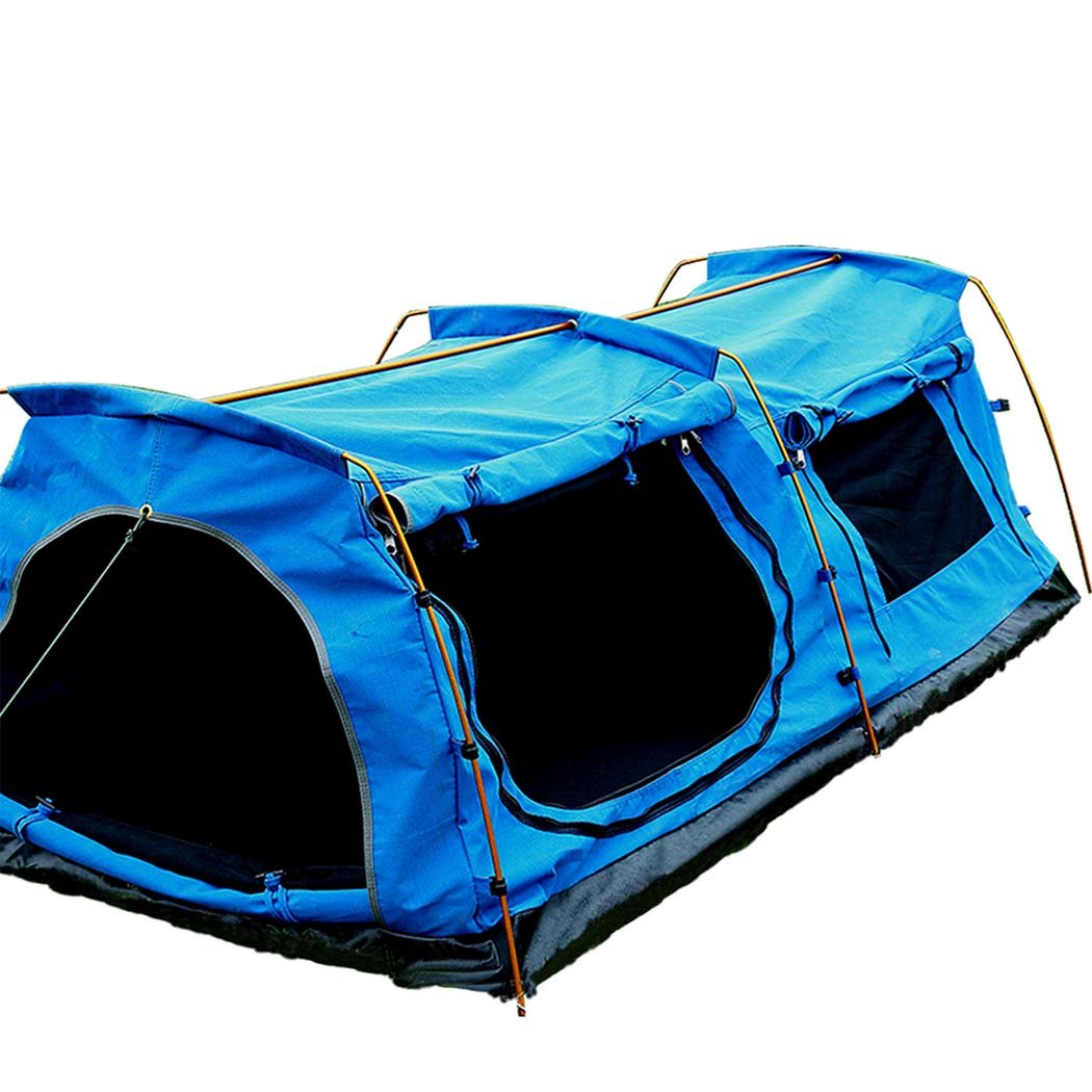 Mountviewe Dome Camping Swag with high-density foam mattress and durable aluminum poles, perfect for outdoor camping.