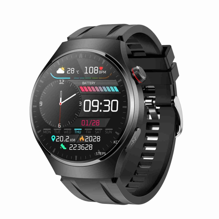 MT200 1.43 inch AMOLED Smart Call Watch with ECG and health monitoring features, showcasing its sleek design and vibrant display.