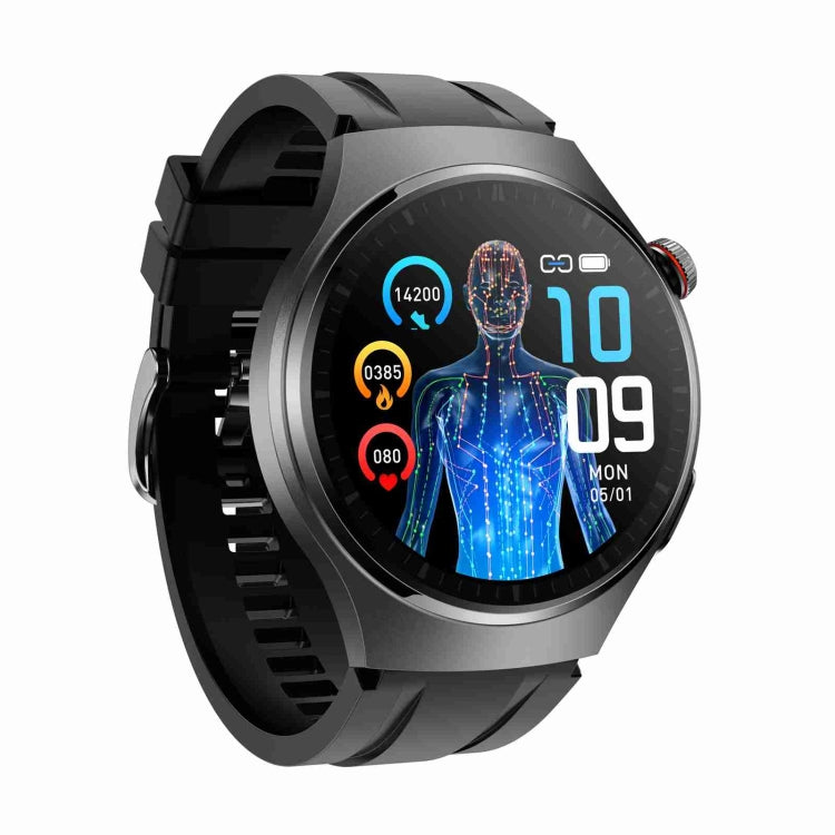 MT200 1.43 inch AMOLED Smart Call Watch with ECG and health monitoring features, showcasing its sleek design and vibrant display.