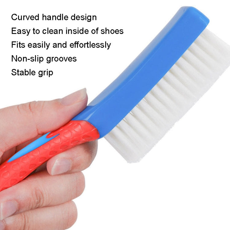 Multi-Function Not Hurt Shoes Nano Brush with curved handle and soft bristles for gentle shoe cleaning.