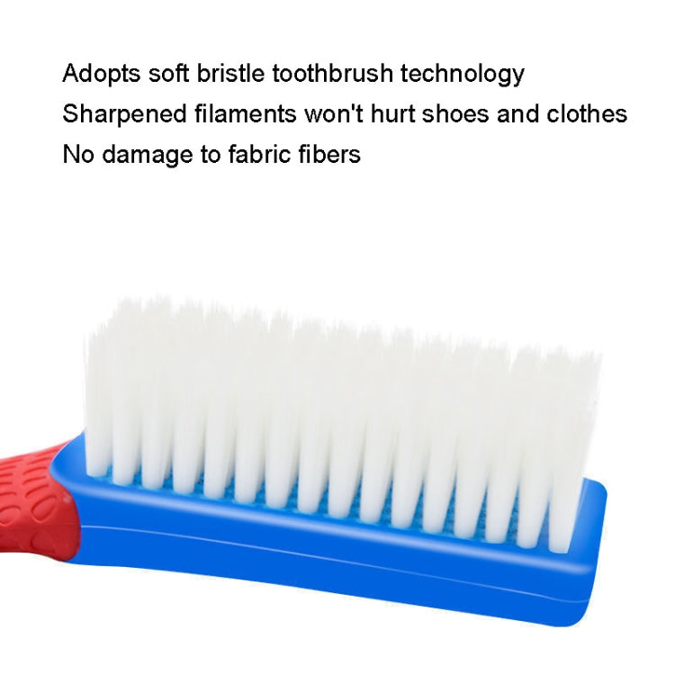 Multi-Function Not Hurt Shoes Nano Brush with curved handle and soft bristles for gentle shoe cleaning.