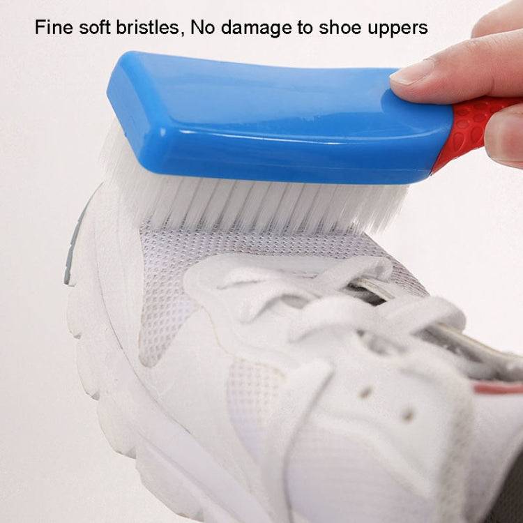 Multi-Function Not Hurt Shoes Nano Brush with curved handle and soft bristles for gentle shoe cleaning.