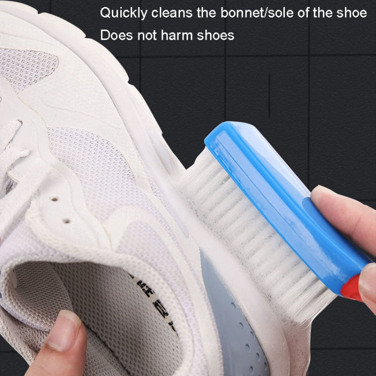 Multi-Function Not Hurt Shoes Nano Brush with curved handle and soft bristles for gentle shoe cleaning.