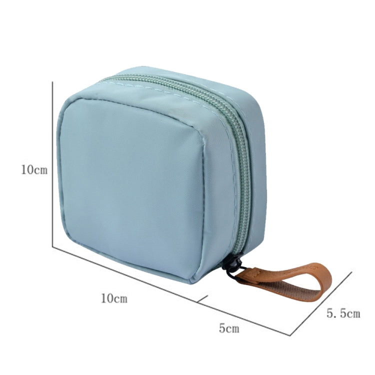 Multifunctional waterproof portable sanitary storage bags in a stylish design, showcasing their compact size and durable nylon material.