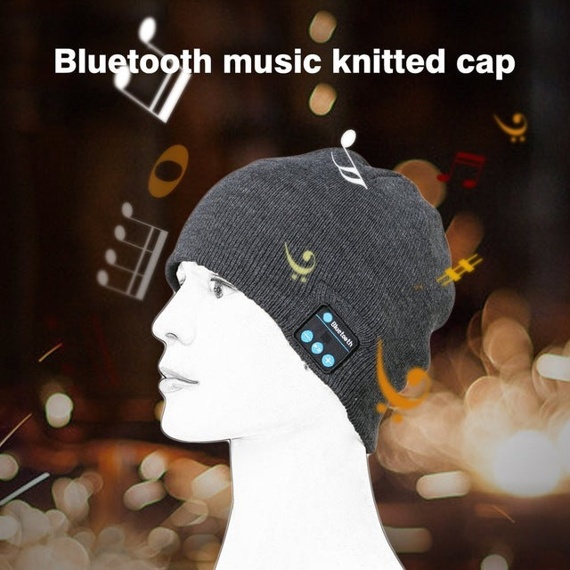 A stylish Musical Beanie Bluetooth Hat in various colors, featuring built-in speakers and a microphone for hands-free calling and music control.