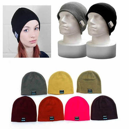 A stylish Musical Beanie Bluetooth Hat in various colors, featuring built-in speakers and a microphone for hands-free calling and music control.