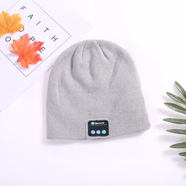 A stylish Musical Beanie Bluetooth Hat in various colors, featuring built-in speakers and a microphone for hands-free calling and music control.