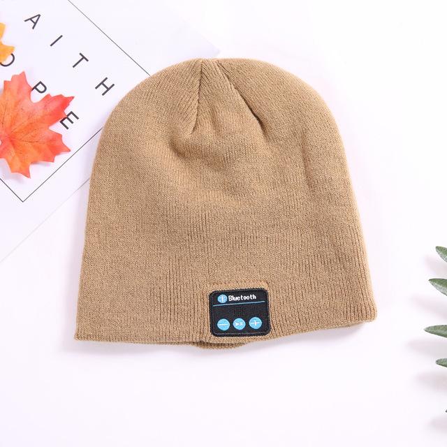 A stylish Musical Beanie Bluetooth Hat in various colors, featuring built-in speakers and a microphone for hands-free calling and music control.