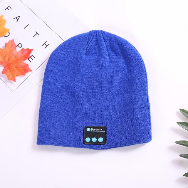 A stylish Musical Beanie Bluetooth Hat in various colors, featuring built-in speakers and a microphone for hands-free calling and music control.