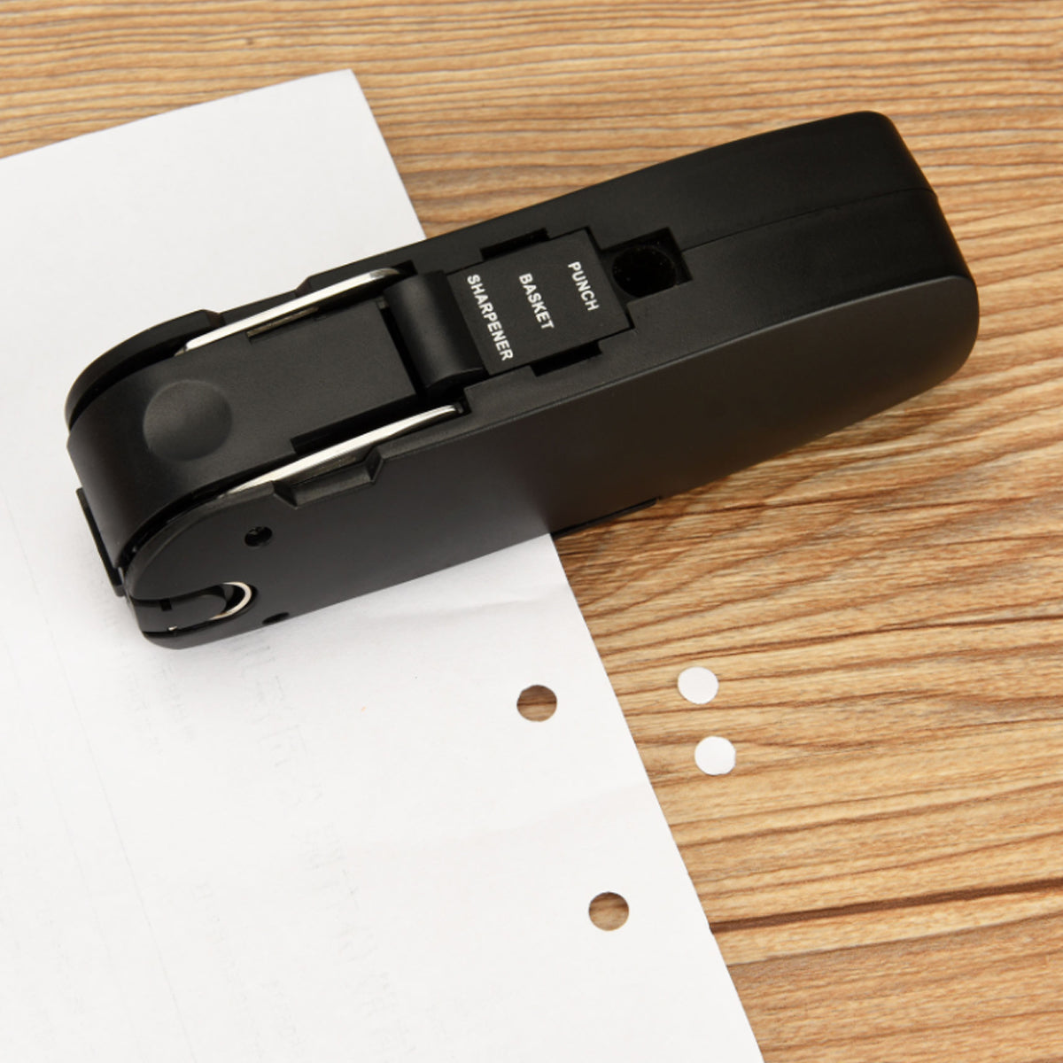 My Task Buddy, a compact 10 in 1 office tool featuring stapler, scissors, measuring tape, and more, designed for efficient workspace organization.