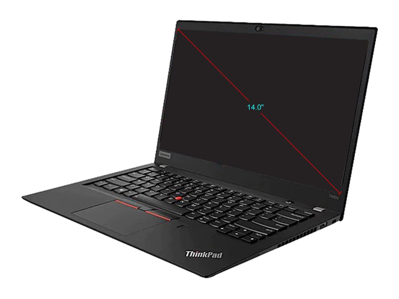 Lenovo ThinkPad T490s 20NX001WUS 14-inch notebook with black finish and Full HD display.