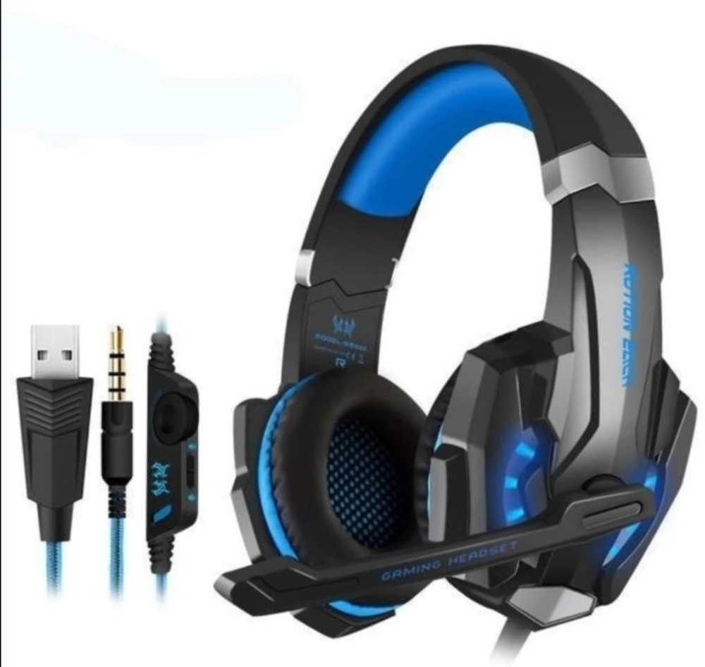 Ninja Dragon G9300 LED Gaming Headset with microphone, featuring over-ear pads and vibrant LED lights for an immersive gaming experience.