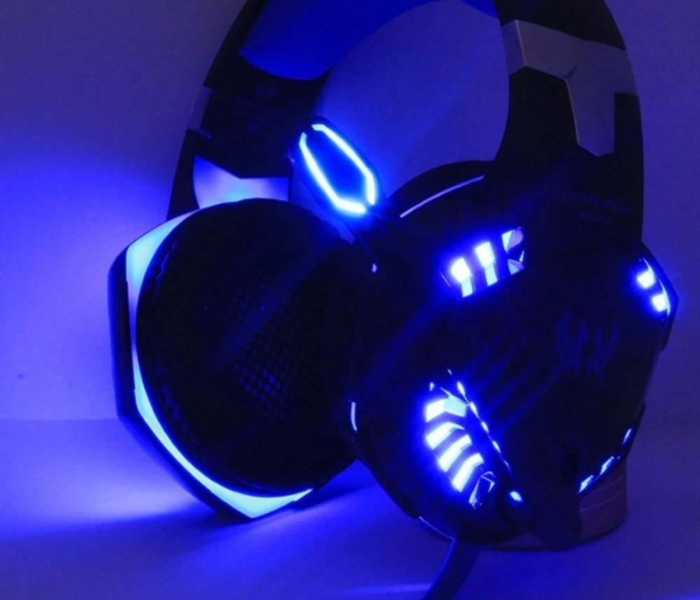 Ninja Dragon G9300 LED Gaming Headset with microphone, featuring over-ear pads and vibrant LED lights for an immersive gaming experience.