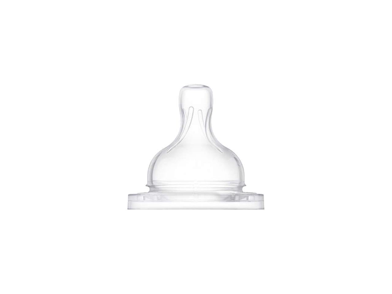 Philips Avent SCF423/47 anti-colic baby bottle nipples in a pack of four, designed for medium flow feeding.