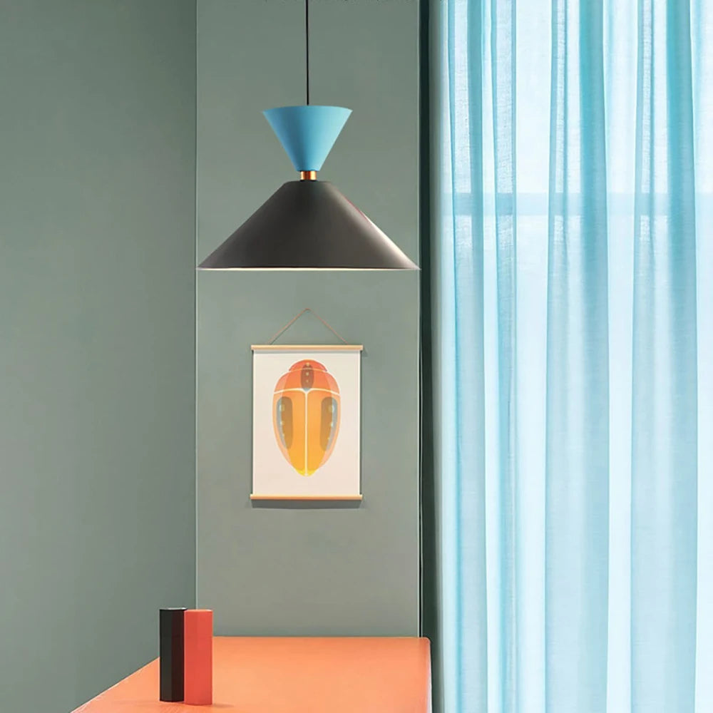 Nordic loft bedside pendant lights showcasing a minimalist design, perfect for bedrooms and cafes.