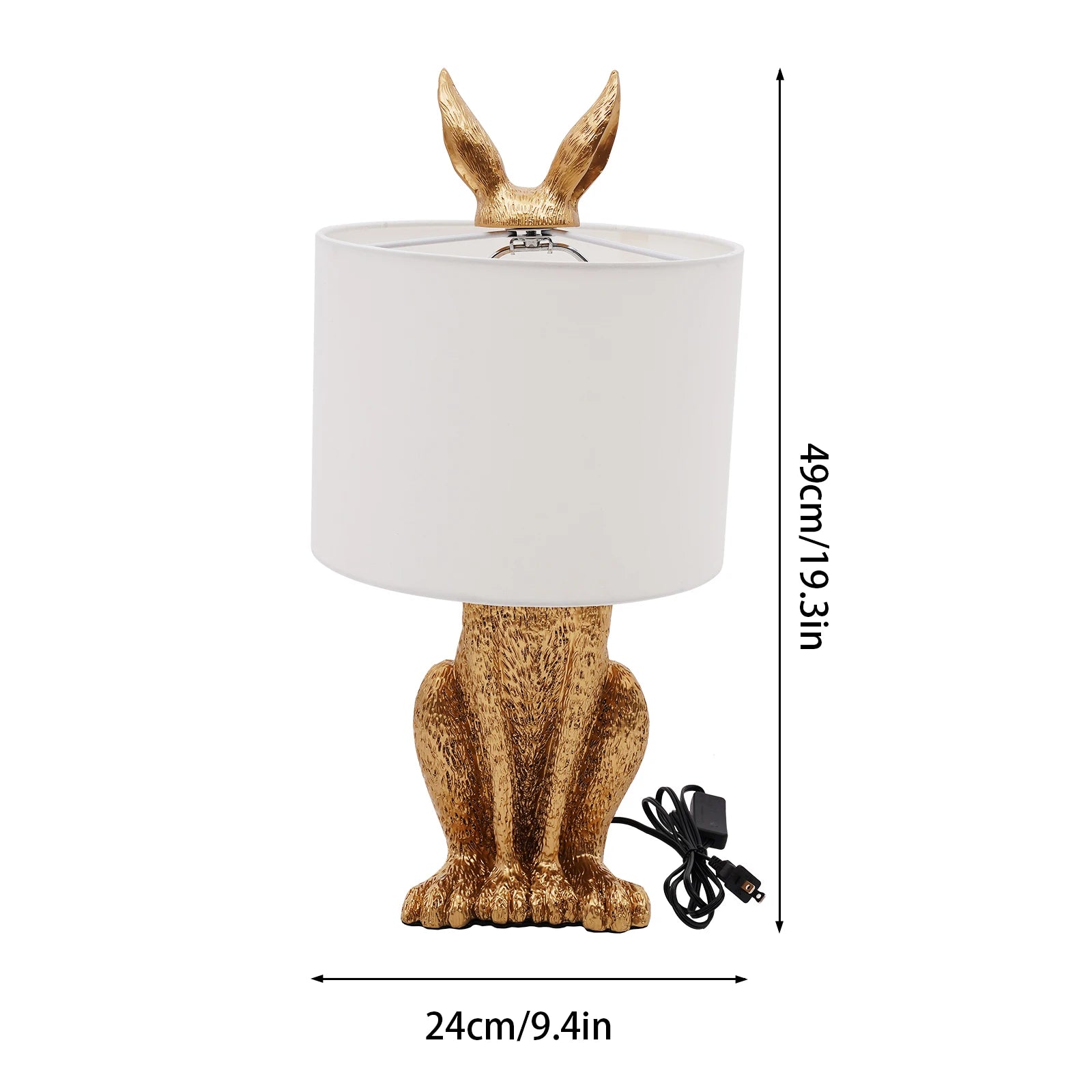 Nordic Modern Resin Rabbit Table Lamp featuring a stylish rabbit design, perfect for indoor decor.