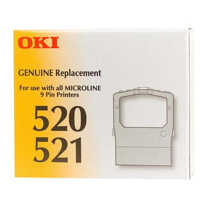 OKI Ribbon 520/521 Series black ribbon cartridges for printers, showcasing premium quality and compatibility.