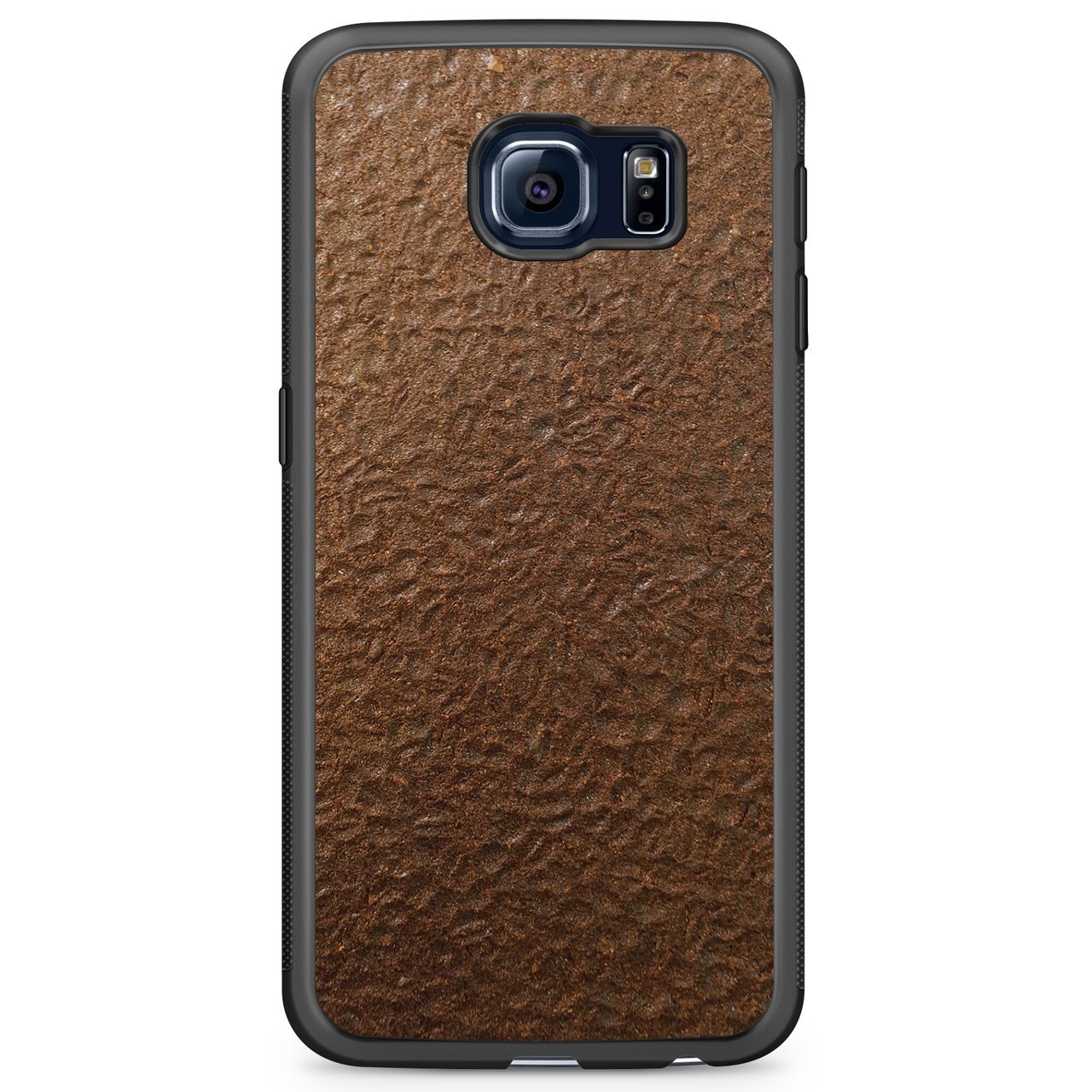 Organic Coffee Phone Case featuring a unique texture and aroma, held by a woman, showcasing its eco-friendly design.